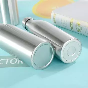 0,75/1 литр Нержавеющая сталь Фляга Чайник Открытый Кемпинг Пеший Туризм Бутылка для воды Портативная Большая Емкость Герметичная Питьевая Бутылка 750ml