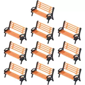 0,79*0,55*0,35 дюйма/2*1,4*0,9 см Модель парковой скамейки 10 шт. Абсолютно новые