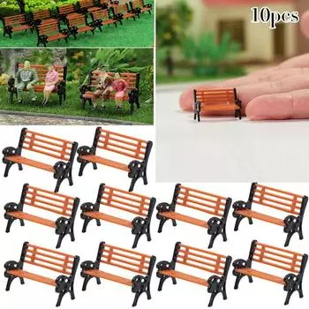 0,79*0,55*0,35 дюйма/2*1,4*0,9 см Модель Парковая скамейка Скамейка-стул