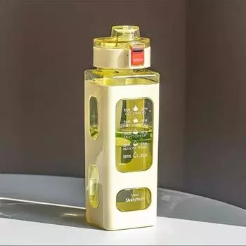 0,7 л летняя спортивная чашка для воды, квадратная портативная соломенная бутылка, большая емкость, пластиковая бутылка для напитков, чайник, кухонные принадлежности 700ml красный