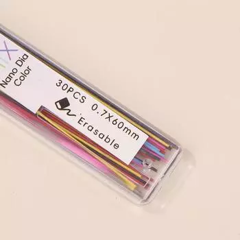 0,7 мм цветной автоматический стержень Hb графитовый стержень для художественных эскизов, карандашей, канцелярских принадлежностей