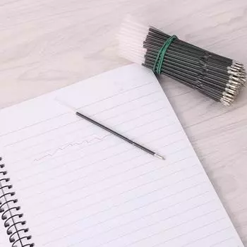 0,7 мм сменные стержни для шариковых ручек с гладким письмом сменные стержни для выдвижных ручек офисные школьные принадлежности 100 шт. в упаковке чёрный