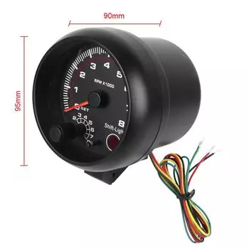 0-8000 об/мин со светодиодной подсветкой переключения передач с белой подсветкой автомобильный счетчик 3,75 дюйма тахометр автоматический датчик 12 В