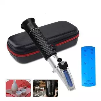 0-80 Алкогольный рефрактометр Детектор концентрации спирта 0-80% по объему NOS чёрный