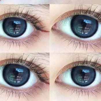 (0-8.00) Мощность Контактные линзы Натуральные мягкие линзы синего цвета, большие глаза Ежегодное использование -1.00 синий