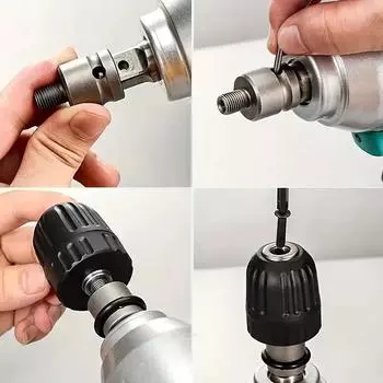 0,8-10 мм точный бесключевой патрон-конвертер 3/8 - 24UNF резьба быстросменный адаптер SDS-Plus хвостовик 1/4 шестигранник