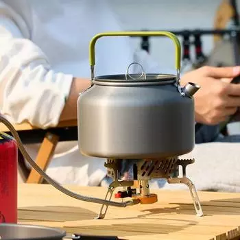 0,8/1,2/1,8 л походный чайник из алюминиевого сплава портативный легкий большой емкости для путешествий на открытом воздухе, пешего туризма, пикника, кофейника, чайника M