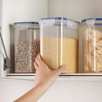 0,8 л/1,4 л/1,6 л/2 л/2,8 л прозрачные пластиковые банки для хранения герметичные влагостойкие прозрачные организованные контейнеры для хранения пищевых продуктов с широким горлышком S