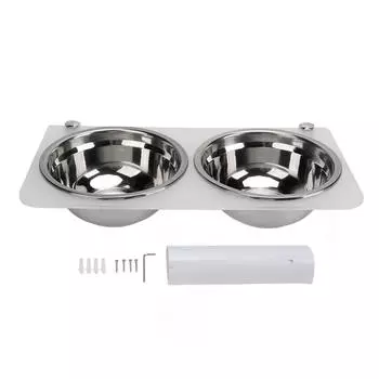 0,8 л настенная кормушка для собак из нержавеющей стали приподнятые миски для корма для собак с водой приподнятые подвесные миски для щенков