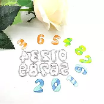 0-9 Новые вырубные штампы Рамка для цифр Металл DIY Образовательный скрапбукинг Трафареты Тиснение Вырубная форма One Size серебряный