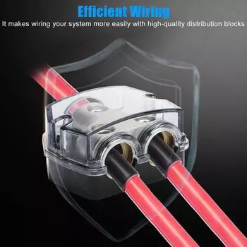 0 Gauge in 4 Gauge out 2 Way Amp медный блок распределения питания для автомобильного аудиоразветвителя серебряный