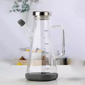 0 мл 750 Стеклянная бутылка масла Диспенсер для уксуса Широко используется для кухни Многоцелевая банка с удобной ручкой 750