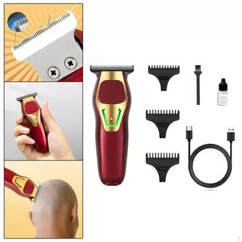 0 мм Мужская борода для волос Перезаряжаемый / Шнур красный