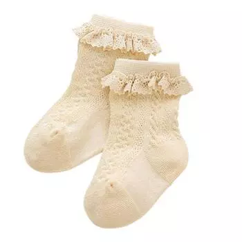 0 to 3 Years Toddler Baby Girls Princess Socks Spring Autumn Clothes Lace Trim Socks Baby Clothing 6-12 Months