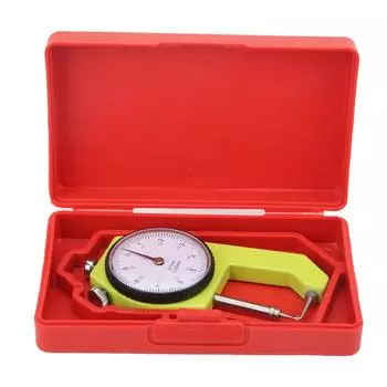 0?Толщиномер с циферблатом 20 мм, ручной, с изогнутым наконечником, круглый, для полых труб, круглых труб