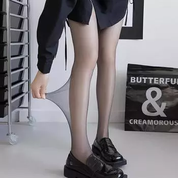 0D Черные сексуальные прозрачные колготки с защитой от зацепов для женщин – тонкие, высокопрозрачные, весна/осень 480 Needle Peach Hip