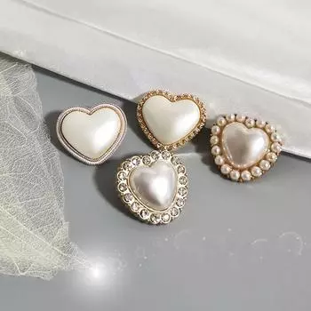 0шт/лот 23мм Металлическая пуговица в форме сердца высококлассная пуговица для жакета из грубой льняной ткани, пуговица для свитера, вязаная, ручной работы 23mm