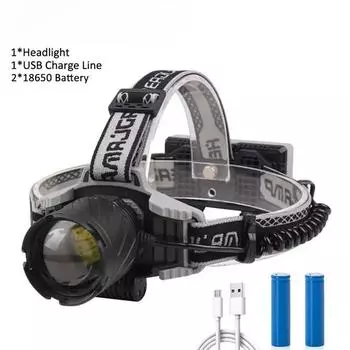 100000 Лм Регулируемый светодиодный перезаряжаемый фонарь высокой яркости 4 режима зум XHP99no battery чёрный