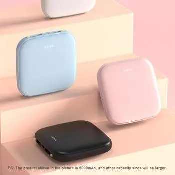 10000 мАч Mini Power Bank Dual USB повербанк портативное внешнее зарядное устройство Powerbank для мобильных телефонов xiaomi iphone huawei 10000 mAh белый