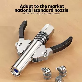 10000 PSI Смазочный инструмент Соединительная муфта Прочный быстросъемный смазочный пистолет NPTI/8 Высокое давление Насадка для смазки Автомобильный шприц Смазочный наконечник