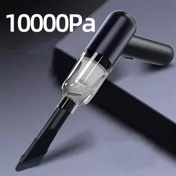 10000Pa Беспроводной автомобильный пылесос 120 Вт Портативный беспроводной пылесос с большим всасыванием для влажной и сухой уборки Ручной автомобильный домашний автоочиститель 10000pa-Black