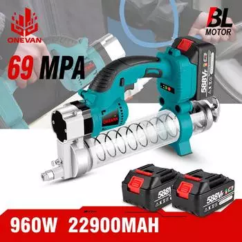 10000PSL 689Bar Беспроводной электрический смазочный пистолет высокого давления Автомобильное смазочное масло Электроинструмент для обслуживания автомобиля для батареи Makita 18 В 1 Battery-EU