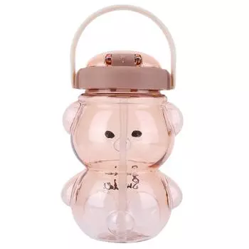 # 1000/1400 мл мультяшный фитнес-чайник портативный дорожный стаканчик с трубочкой для занятий спортом на открытом воздухе 1400ml кофейный