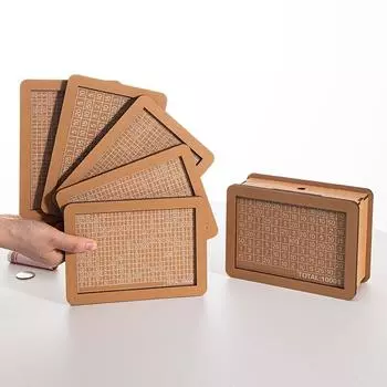 1000/2000/3000 евро долларов США Деревянная копилка Копилка Многоразовые копилки с целью сбережения и числами Чрезвычайный фонд