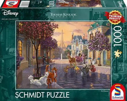 1000 деталей Disney Puzzle Thomas Kinkade Aristocats Aristocats Puzzle Jigsaw Puzzle Unisex Kids Adults Present Gift Parallel Import Product [Товар]
