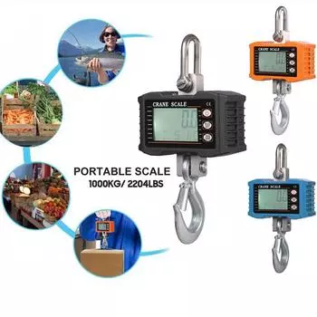 1000 кг/2204 фунта цифровые подвесные весы портативные тяжелые крановые весы с ЖК-подсветкой промышленные крюковые весы синий