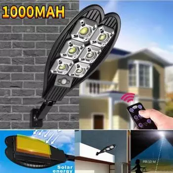 1000 мАч супер яркий уличный солнечный светильник водонепроницаемый ультра широкоугольный уличный светильник с датчиком движения для индукции человека настенный светильник для двора 800MAH-1PCS