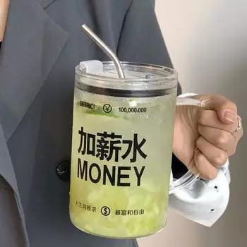 1000 мл Большая емкость стеклянная Ins Style с крышкой и соломинкой чашка для молока прозрачная пена кружка для чая кружка для кофе кружка для десерта кружки