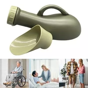 1000 мл бутылки для мочи для мужчин и женщин унисекс дизайн с защитой от проливания бутылка для мочи для мужчин и женщин детей портативный унитаз для кровати автомобильный дорожный туалет 1000ML армия зеленый