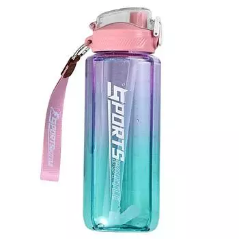 1000 мл градиентная чашка для воды герметичная спортивная бутылка для воды спортивный кувшин для воды без бисфенола А с маркировкой емкости для фитнеса и спорта розовый