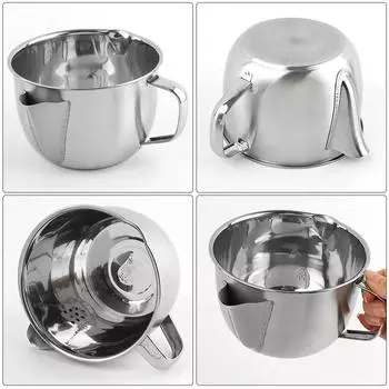 1000 мл многофункциональный сепаратор для супового масла из нержавеющей стали бытовой масляный фильтр с ручкой кухонный инструмент высокой емкости серебряный