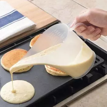 1000 мл пластиковый мерный стакан с наконечником для рта, кухонные принадлежности для выпечки 19x13x9.5cm