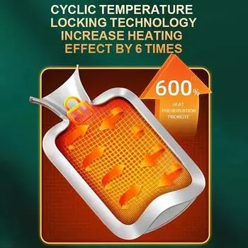 1000 мл плюшевый чехол для бутылки с водой многоразовый теплый чехол для сумки с водой портативный теплый чехол для рук зимняя согревающая сумка для рук серый