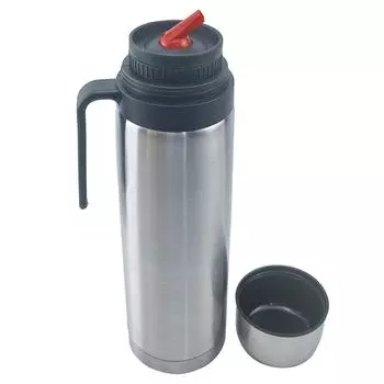 1000 мл термос из нержавеющей стали с ручкой для хранения холодной и горячей воды, портативные бутылки для путешествий и занятий спортом на открытом воздухе 1000ml