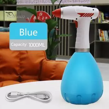 1000 мл Удобный запуск одной кнопкой 2 цвета Автоматический распылитель для растений Mister Автоматический электрический распылитель с регулируемым носиком Товары для дома синий