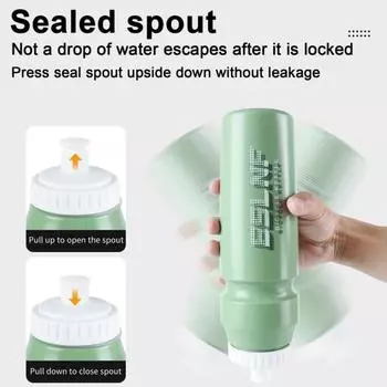 1000 мл велосипедная бутылка для воды с пылезащитной крышкой, большая емкость, портативная легкая уличная дорожная чашка для горного велосипеда, спортивная дорожная чашка для питья чёрный