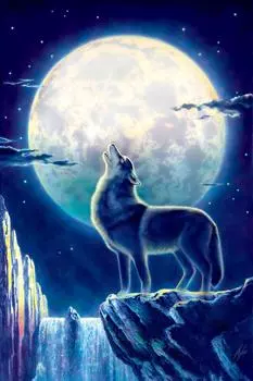 1000 Piece Glowing Jigsaw Puzzle Puzzle Master Moonlight Wolf Aim! (50x75cm)