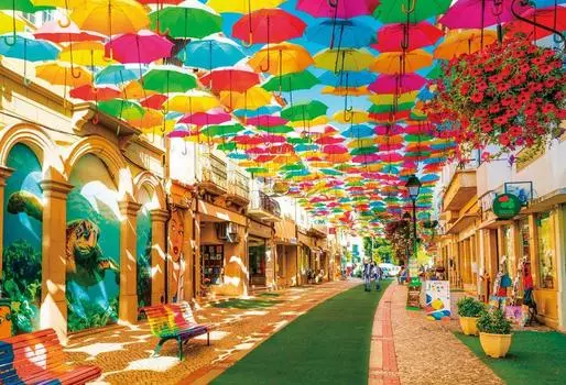 1000 piece jigsaw puzzle Ageda Umbrella Sky x (49 72cm)