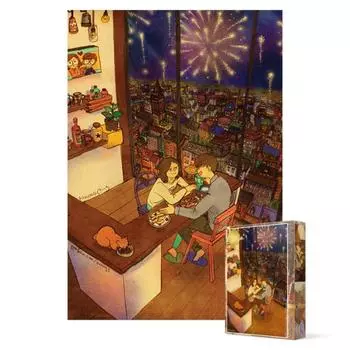 1000 piece jigsaw puzzle - fireworks, popular Korean puzzle