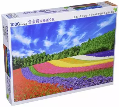 1000 Piece Jigsaw Puzzle Furano Flower Blooming Hill x (49 72cm)