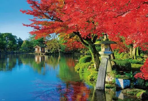 1000 piece jigsaw puzzle Kenrokuen in autumn (49x72cm)