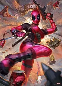 1000 Piece Jigsaw Puzzle Marvel Lady Deadpool Gyutto Series [Pure White] (38.2x53.2cm)