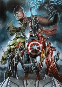 1000 Piece Jigsaw Puzzle Marvel The Mightiest Heroes Gyutto Series Avengers Earth’s [Pure White] (38.2x53.2cm)