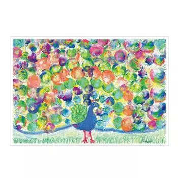 1000 Piece Jigsaw Puzzle Peacock Carrying Flowers x [Pure White] (51 73.5cm)