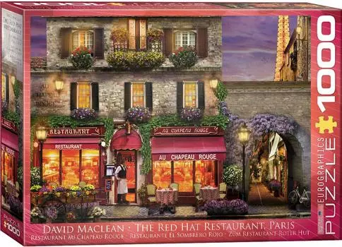 1000 Piece Jigsaw Puzzle Red Hat Restaurant Paris 6000-0963