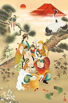 1000 Piece Jigsaw Puzzle Seven Lucky Fortunes (50x75cm)